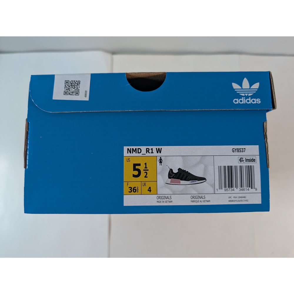 Adidas NMD R1 W GY8537 Black White Purple Stripes Running Sneakers Women 5.5 - Picture 11 of 11